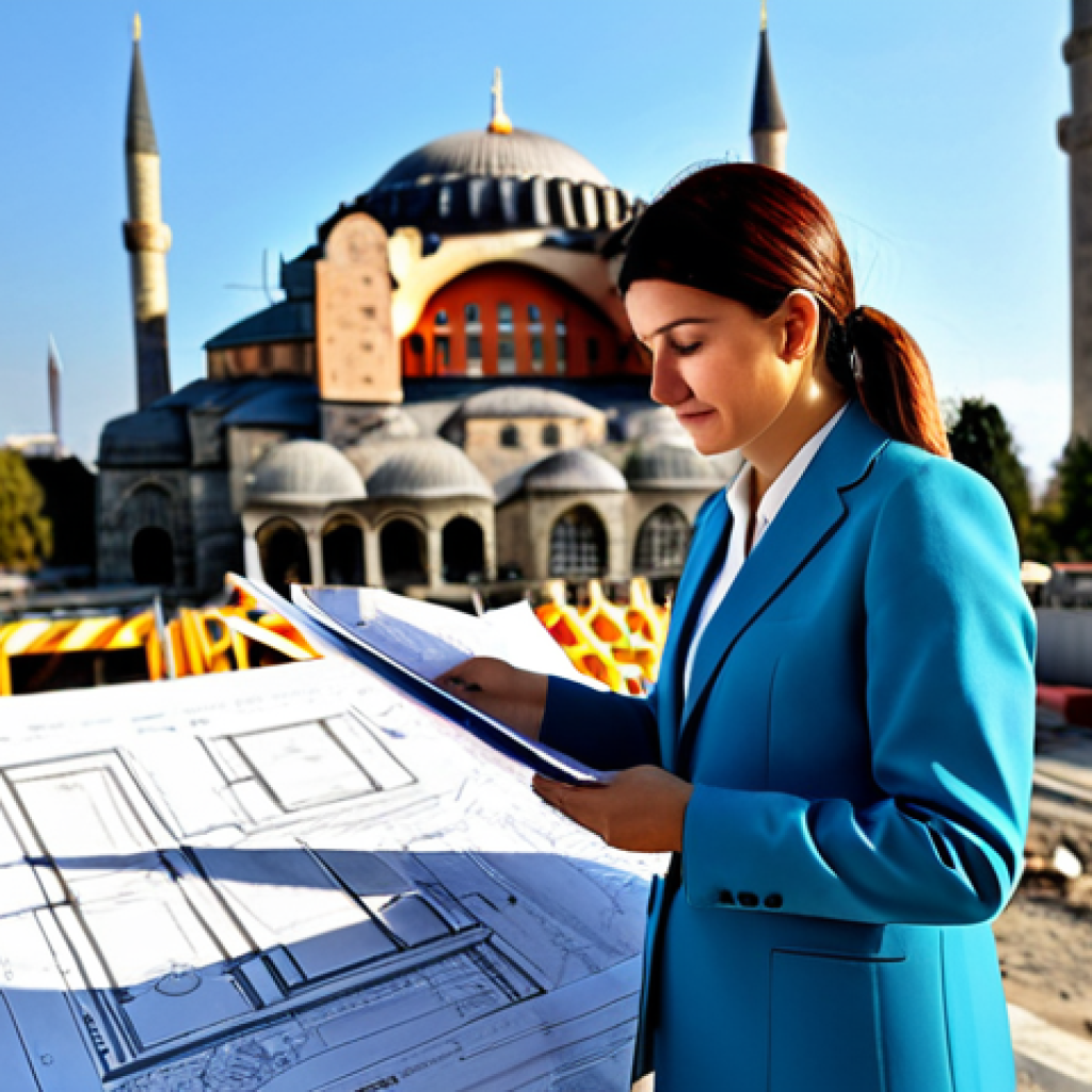 사무실에서의 긍정적 피드백 문화 조성 - Modern Architect**
"A professional female architect, fully clothed in a stylish but modest pantsuit...