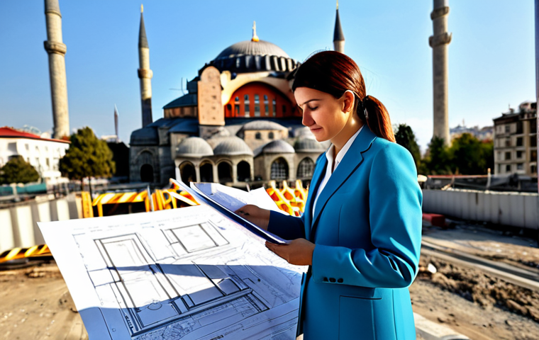 사무실에서의 긍정적 피드백 문화 조성 - Modern Architect**
"A professional female architect, fully clothed in a stylish but modest pantsuit...