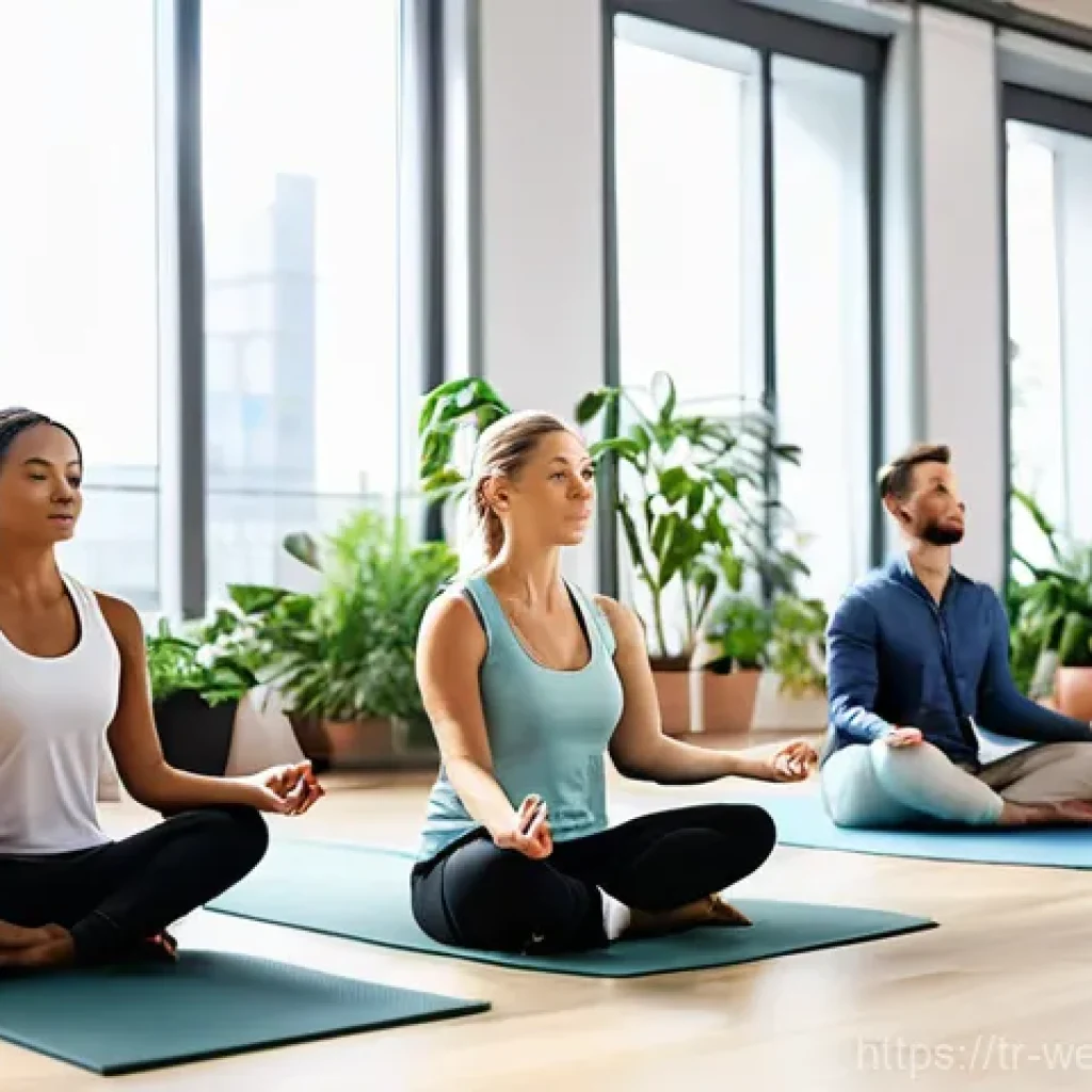 직원 동기 부여를 위한 웰니스 환경 - **Mental Well-being in a Supportive Workplace**
A diverse group of professionals, aged 25-50, pa...