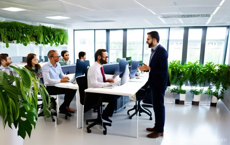 웰니스 사무실을 위한 예산 책정 방법 - **Prompt:** A vibrant and modern open-plan office in Istanbul, Turkey, filled with diverse Turkish e...