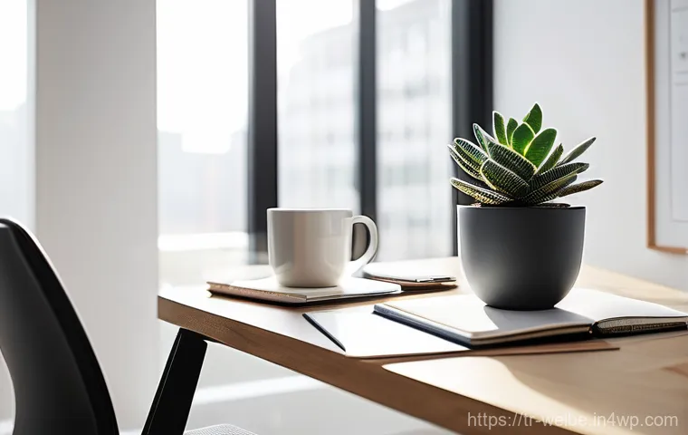 사무실 내 긍정적 분위기 조성하기 - **Prompt 1: A Cozy and Personalized Modern Office Workspace**
    A bright, modern office environmen...