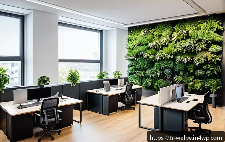 웰니스 사무실 구성의 성공 사례 - A modern Turkish office interior designed with flexible workspaces, featuring distinct zones for sil...